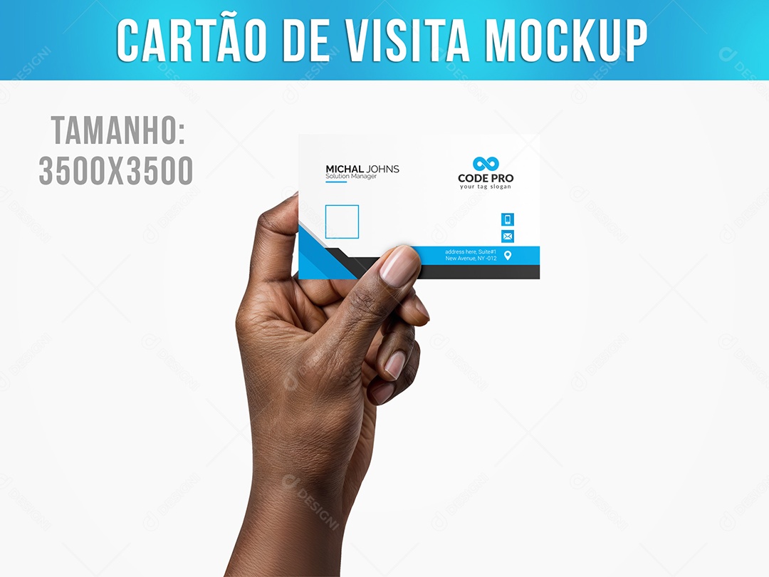 Cartão de Visita Mockup PSD Editável