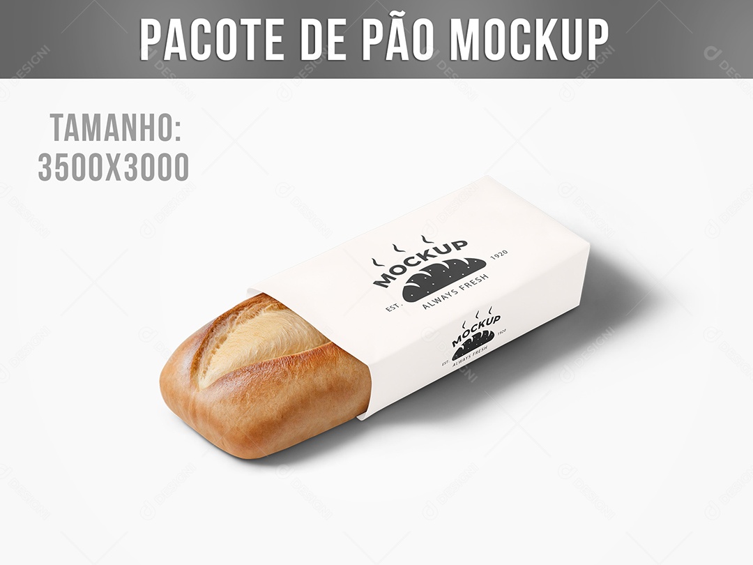 Mockup Pacote De Pão PSD Editável