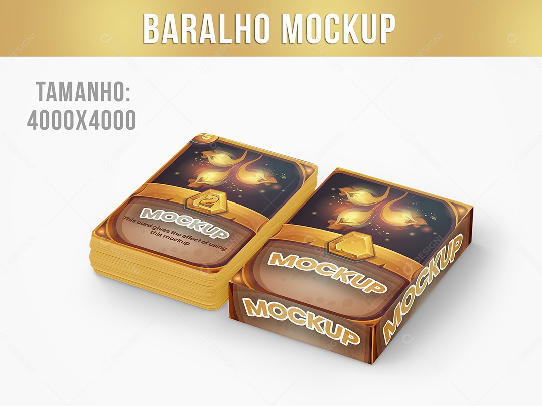 Baralho Mockup PSD Editável