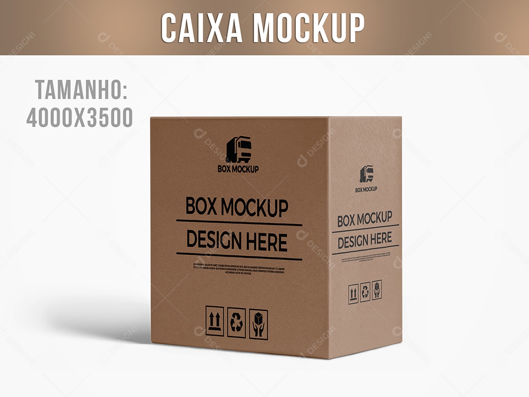 Mockup Caixa Papelão PSD Editável