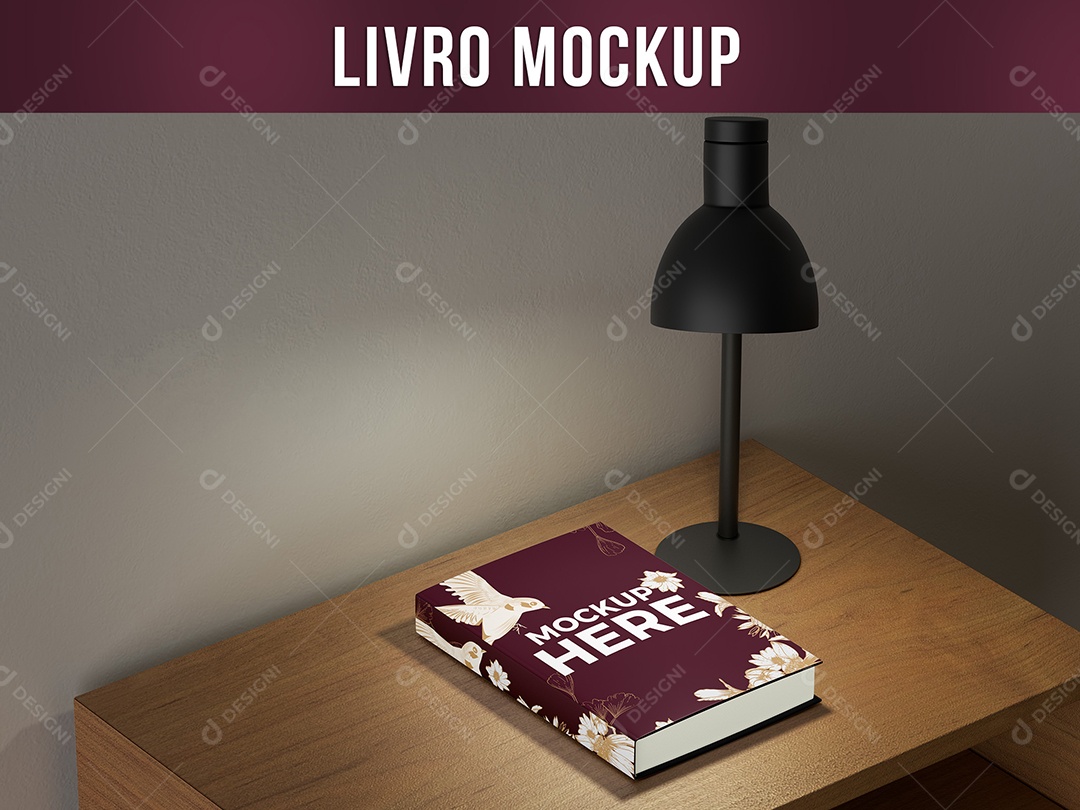 Livro Mockup Na Mesa PSD
