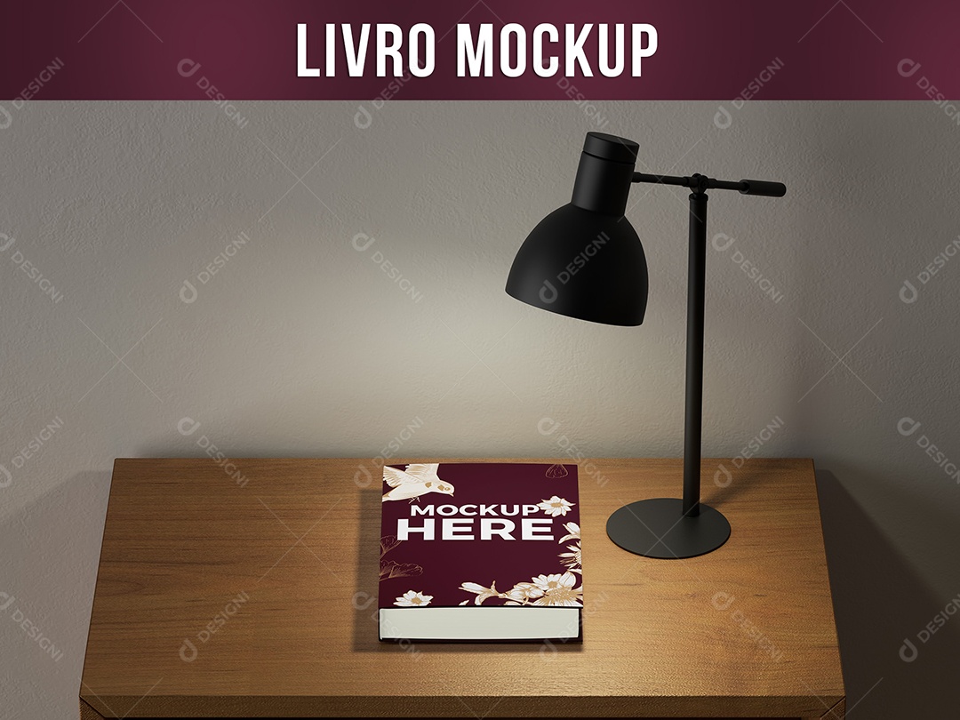 Livro Mockup Na Mesa PSD