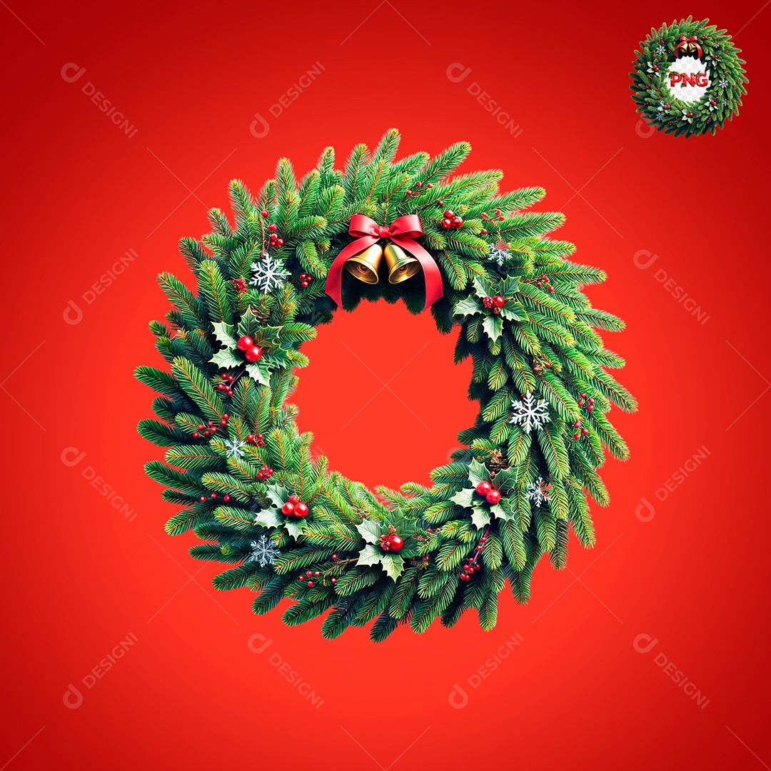 Elemento 3D Guirlanda Estrela De Natal  para Composição PSD