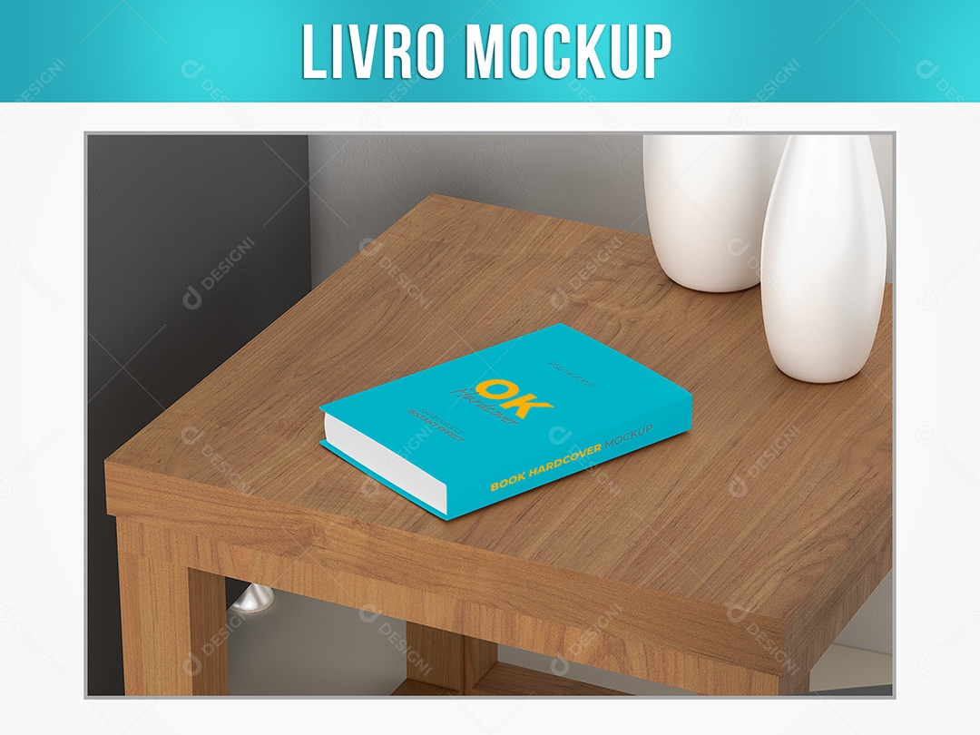 Livro Mockup Na Mesa PSD