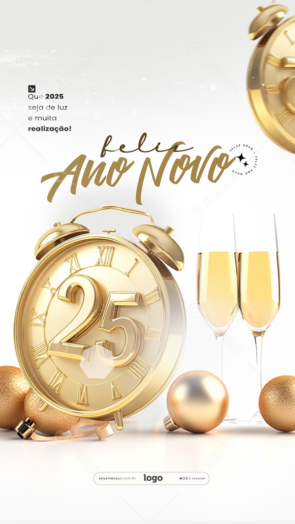 Happy story 2025 New Year January 01 Social Media PSD Editable