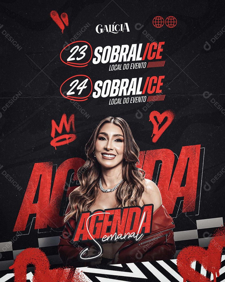 Flyer Próximos Shows Agenda Social Media PSD Editável