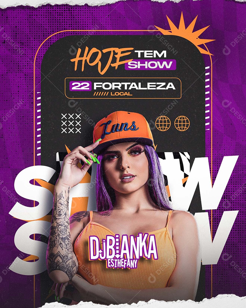 Flyer Próximo Show Dj Bianka Social Media PSD Editável