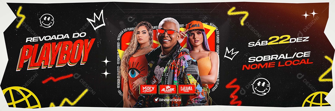 Banner Próximos Shows Agenda Social Media PSD Editável