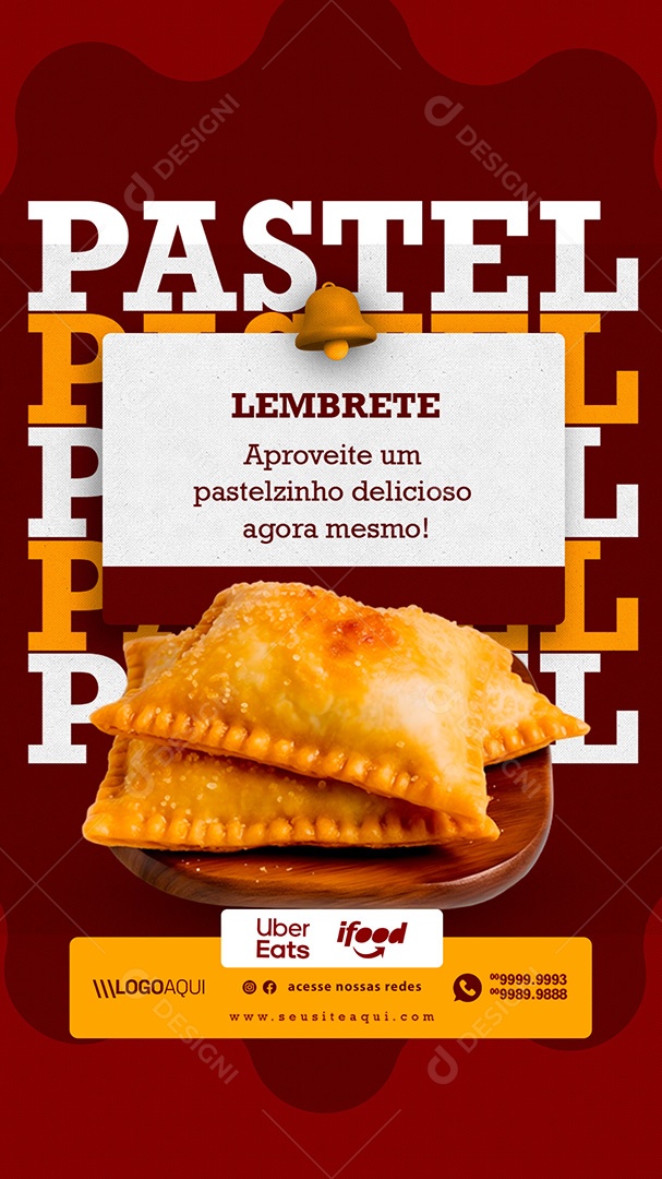 Story Pastelaria Pastel Lembrete Social Media PSD Editável