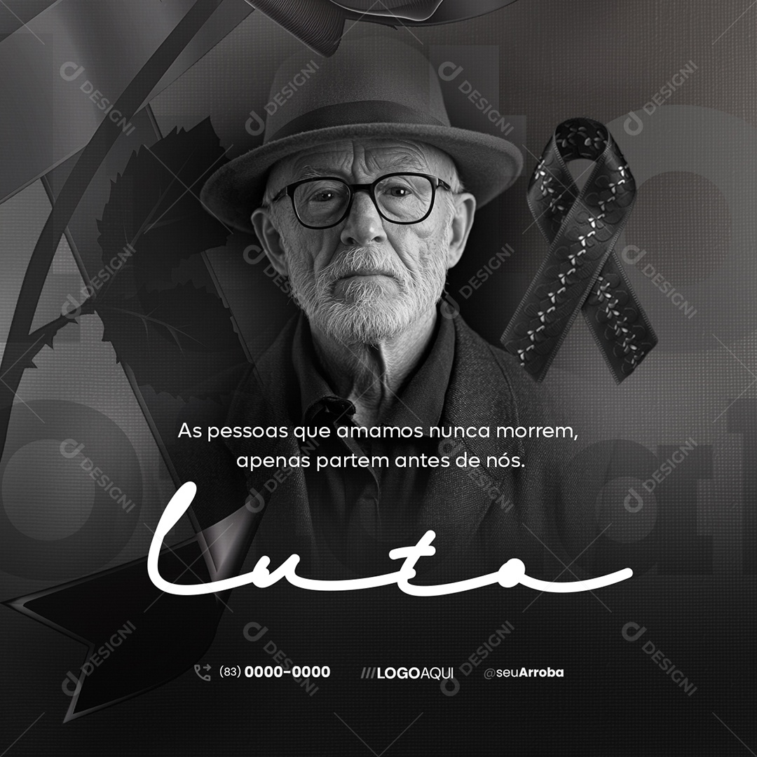 Luto As Pessoas Que Amamos Social Media PSD Editável