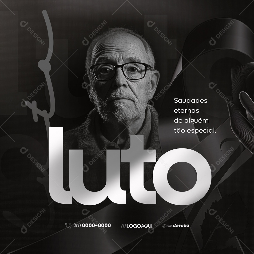 Luto Saudades Eternas de Alguém Tão Especial Social Media PSD Editável