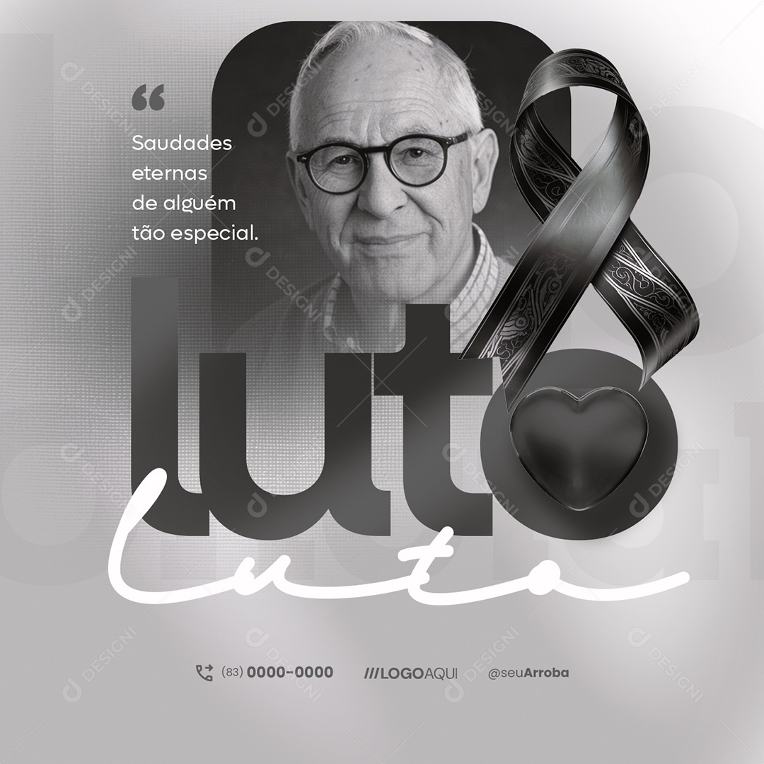 Luto Saudades Eternas Social Media PSD Editável