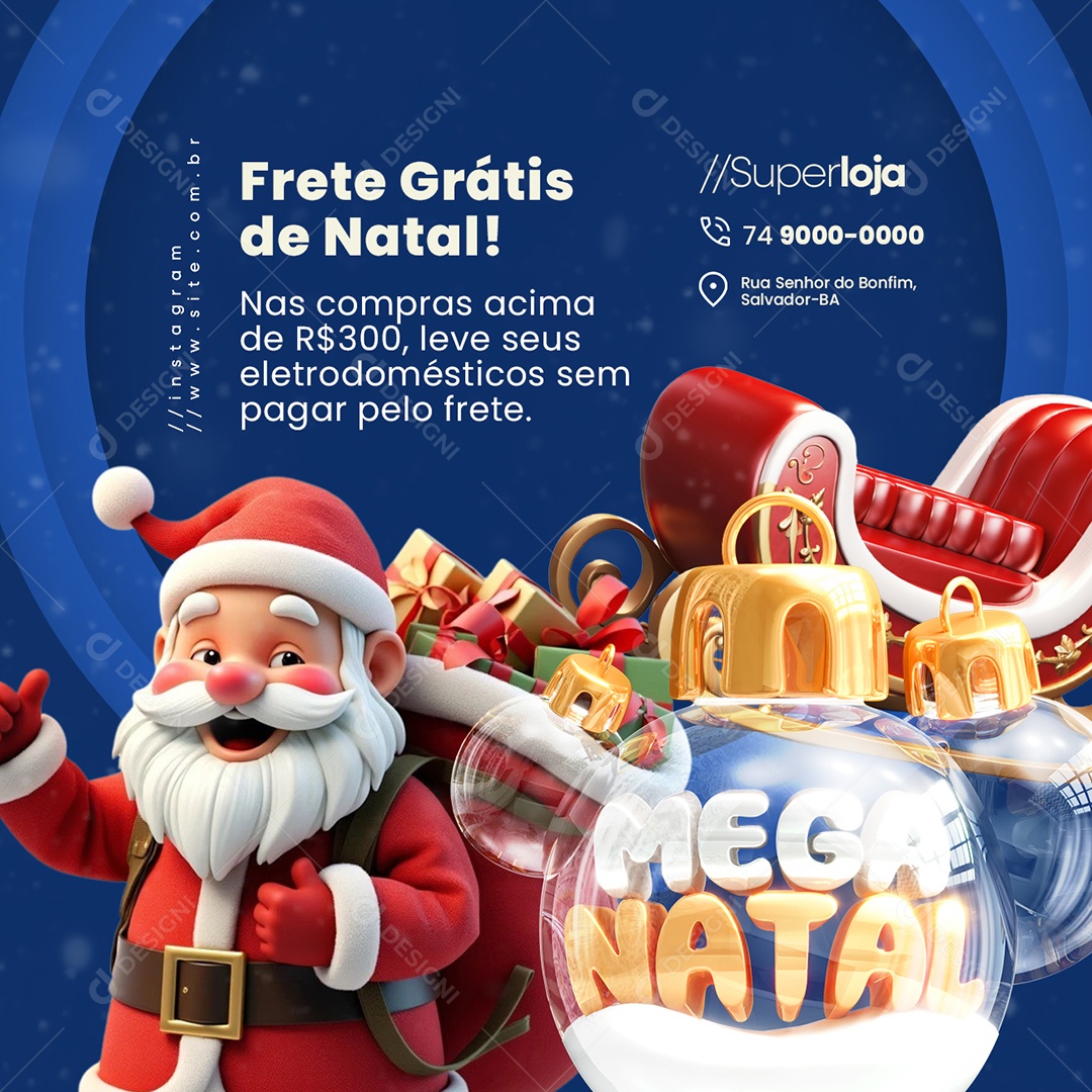 Mega Christmas Home Appliances Shop Free Social Media PSD Editable