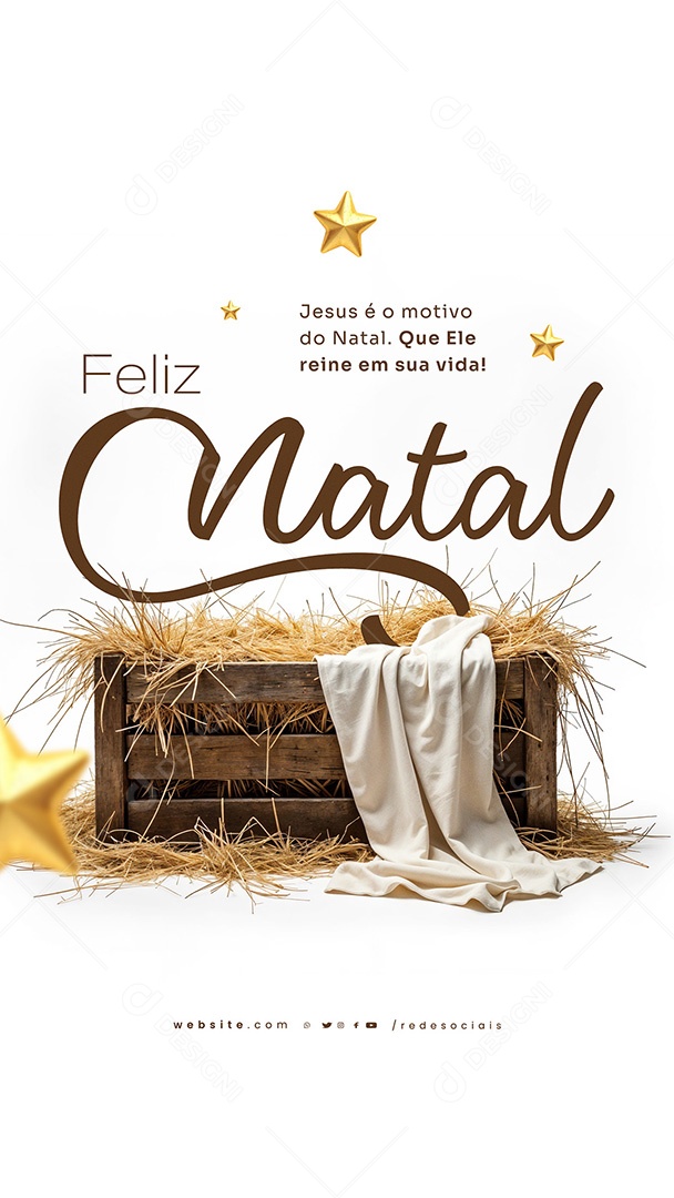 Story Feliz Natal Celebre Jesus é o motivo do Natal Social Media PSD Editável