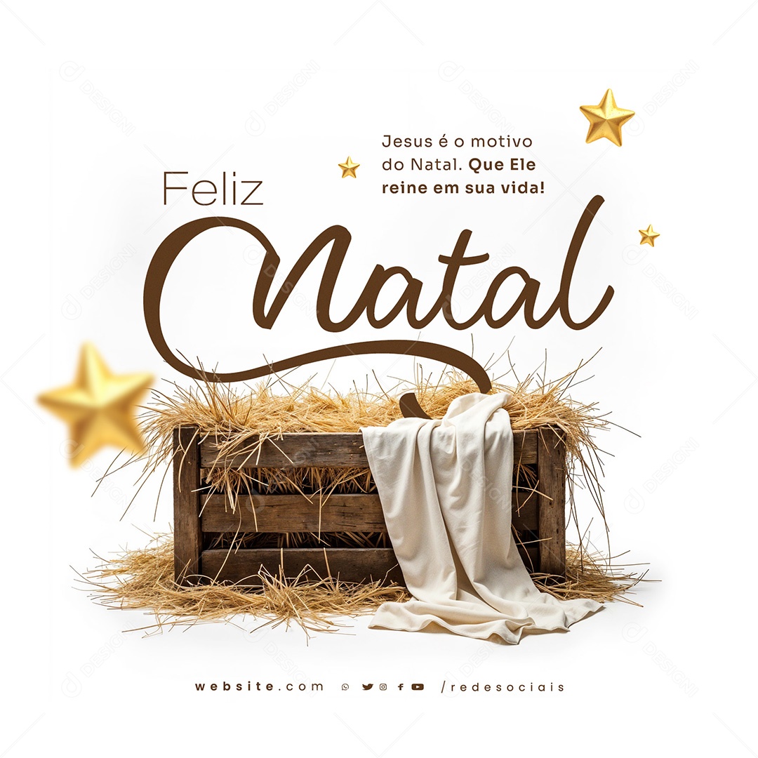 Feliz Natal Celebre Jesus é o motivo do Natal Social Media PSD Editável