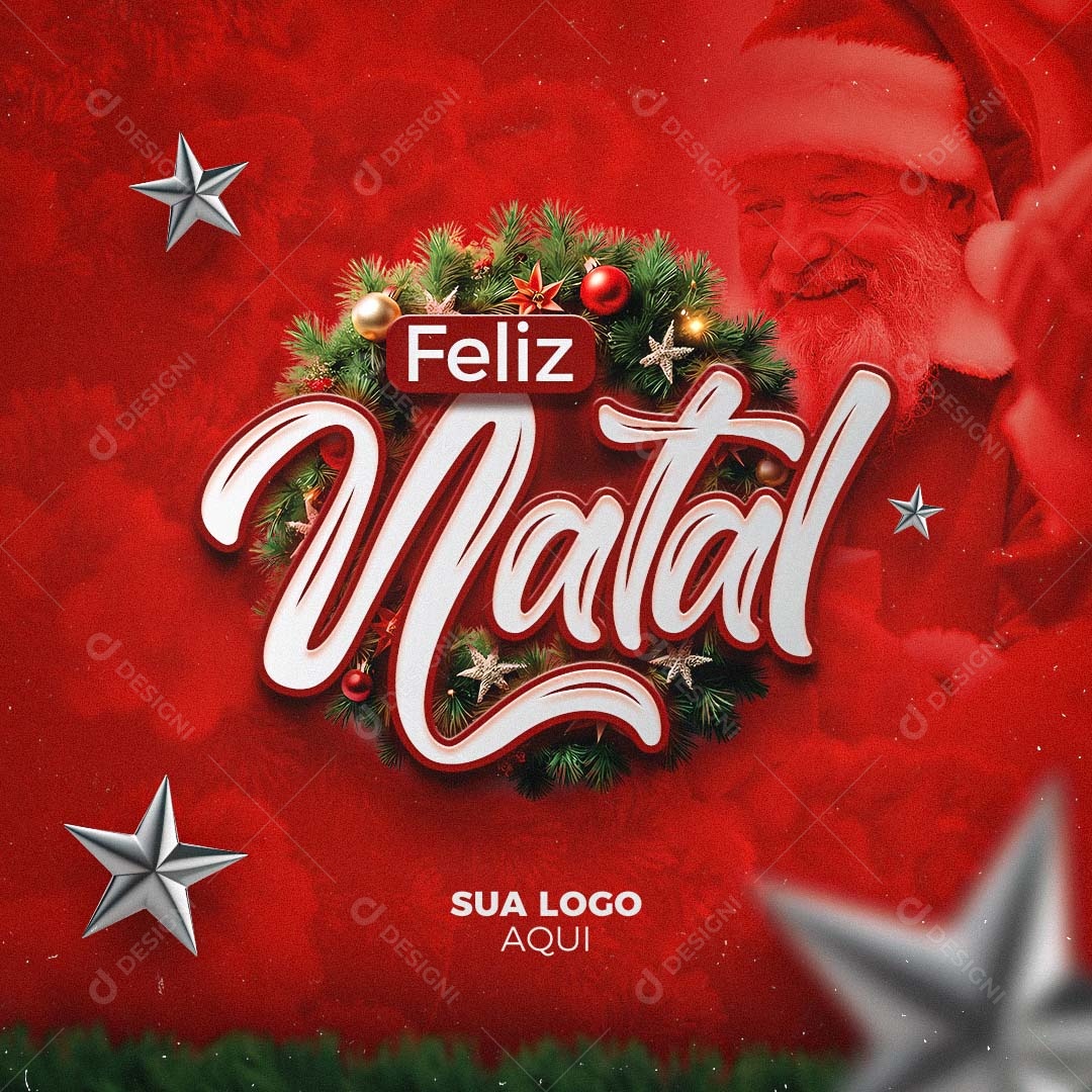 Um Feliz Natal 25 de Dezembro Social Media PSD Editável