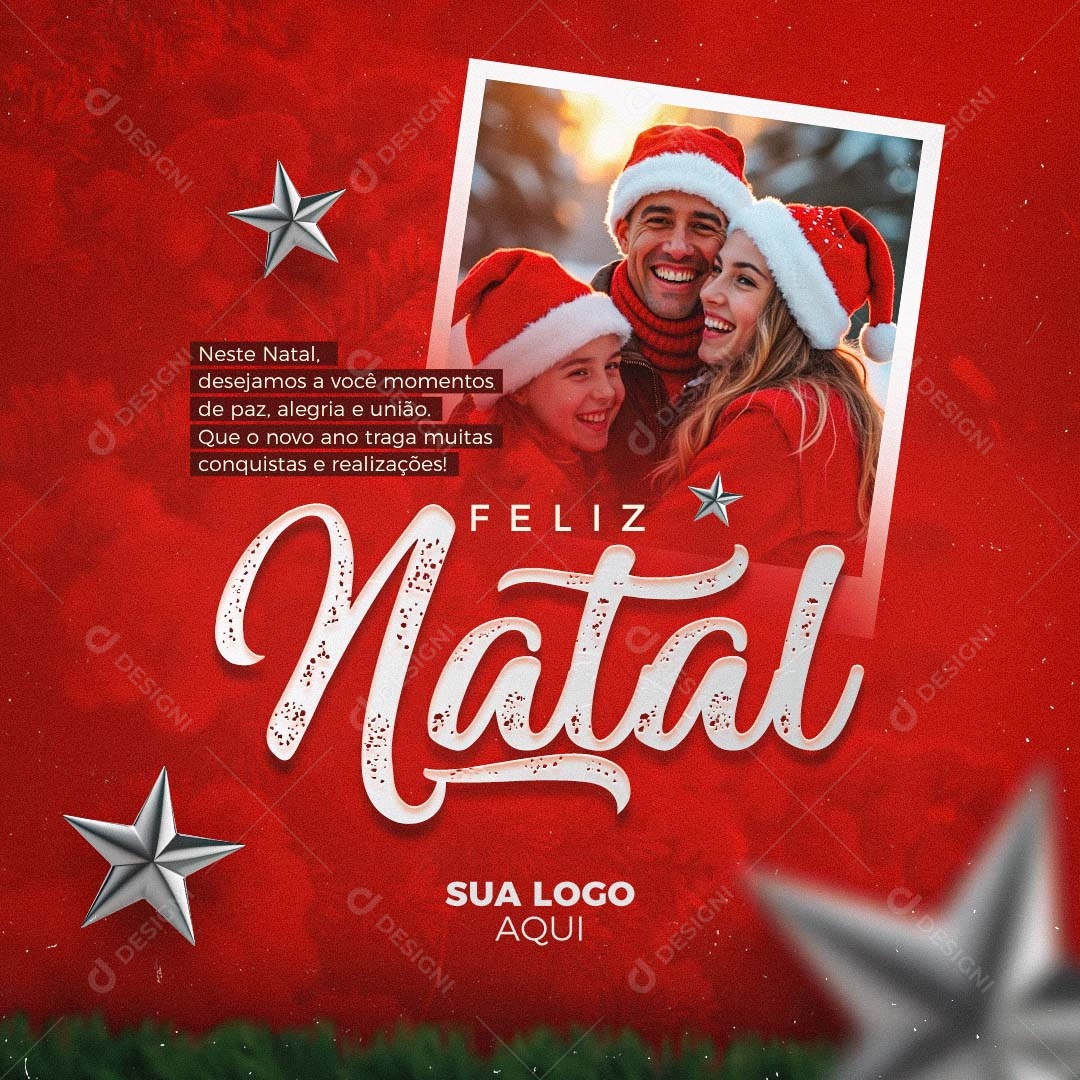 Um Feliz Natal 25 de Dezembro Social Media PSD Editável
