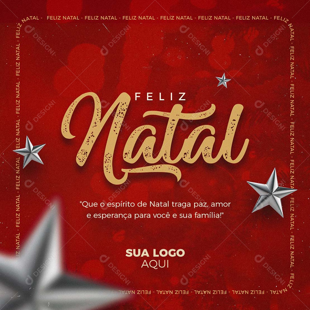 Feliz Natal 25 de Dezembro Social Media PSD Editável