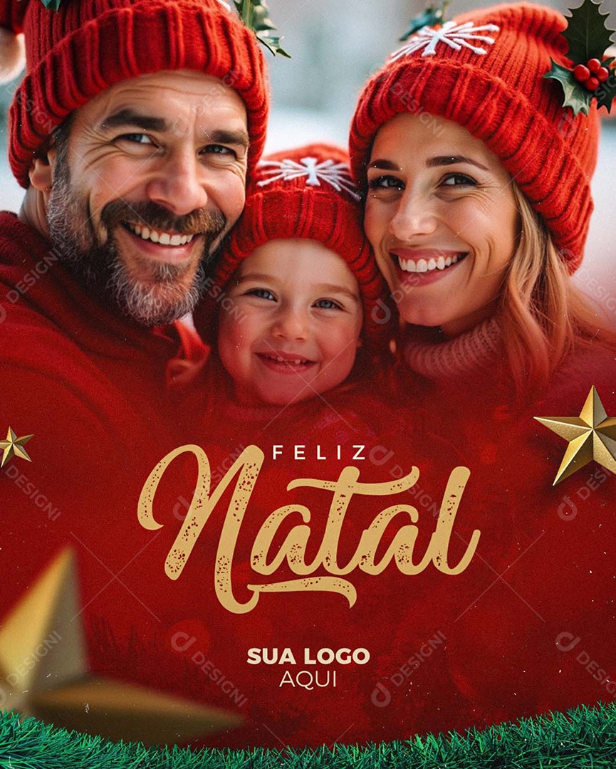 Feliz Natal 25 de Dezembro Social Media PSD Editável
