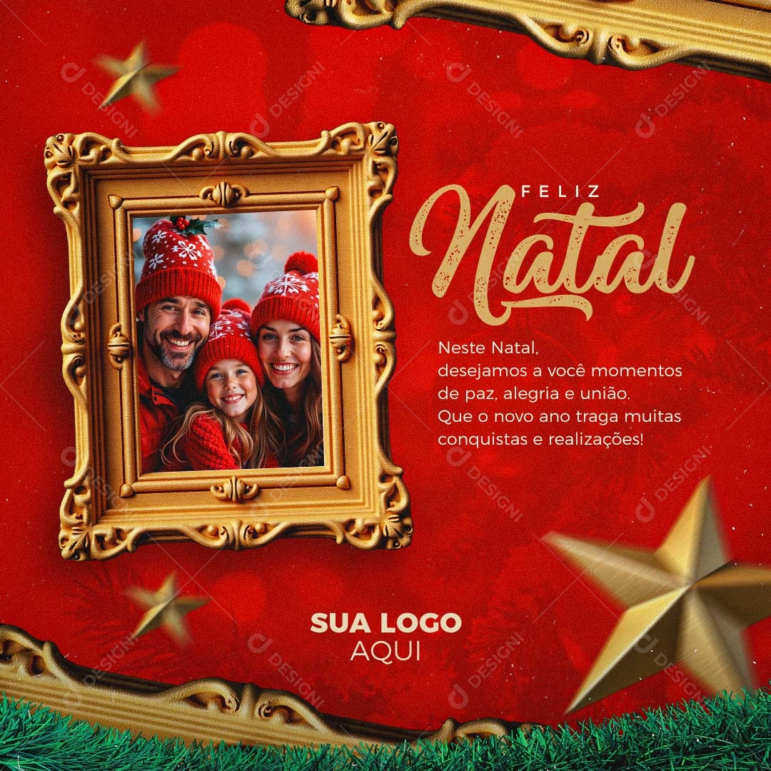Feliz Natal  25 de Dezembro Social Media PSD Editável
