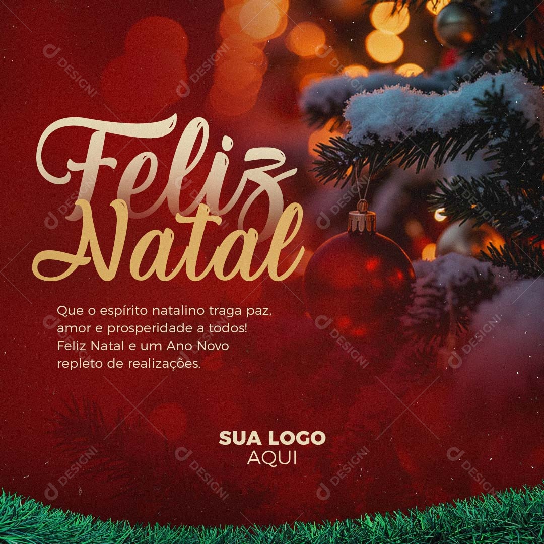 Feliz Natal 25 de Dezembro Social Media PSD Editável