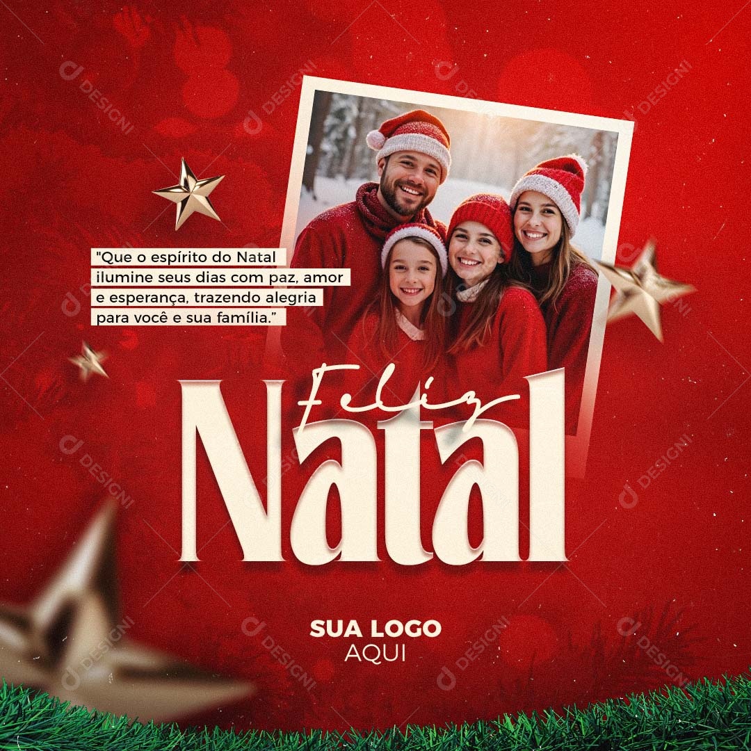 Feliz Natal 25 de Dezembro Social Media PSD Editável