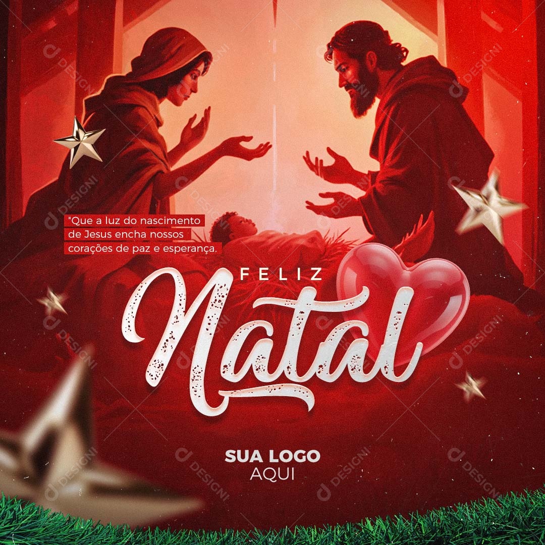 Feliz Natal 25 de Dezembro Social Media PSD Editável