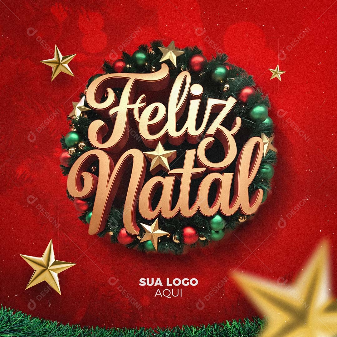 Feliz Natal 25 de Dezembro Social Media PSD Editável