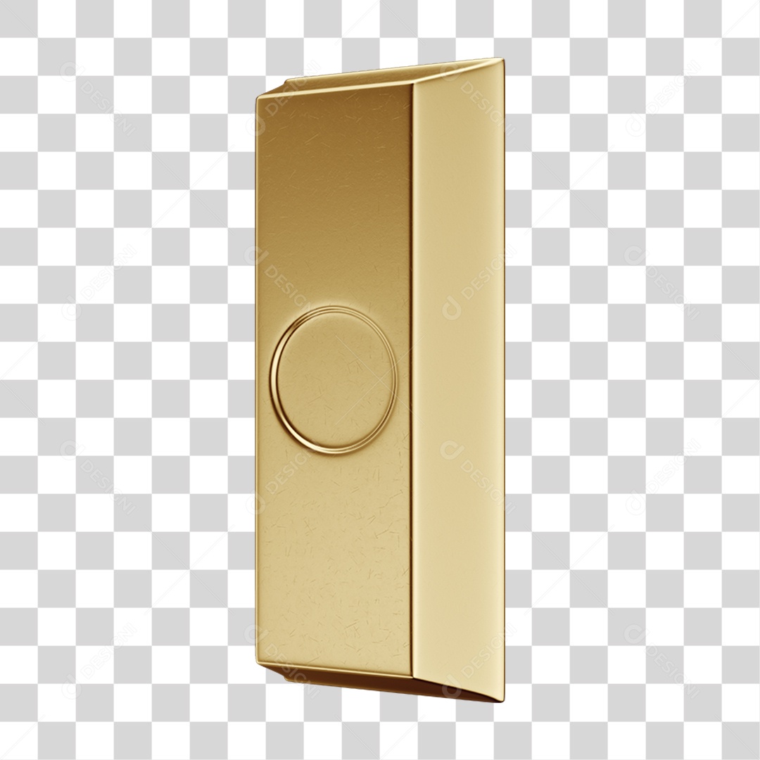 Elemento 3D Barras de Ouro PNG Transparente