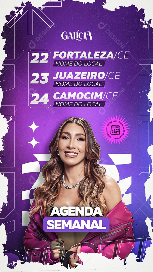 Story Flyer Próximos Shows Agenda Social Media PSD Editável