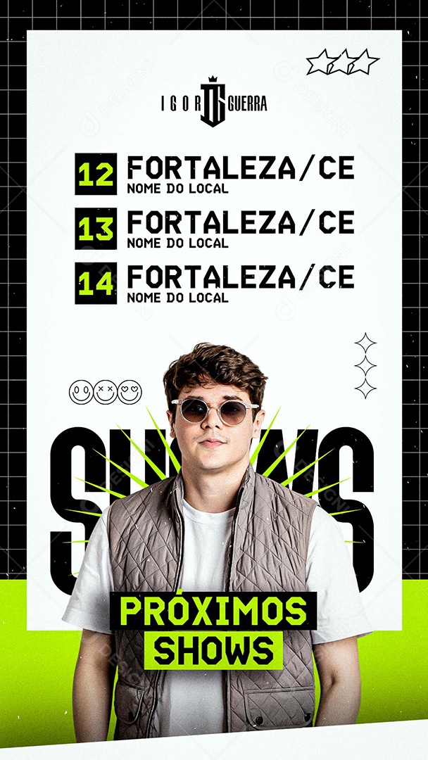 Story Flyer Próximos Shows Agenda Social Media PSD Editável