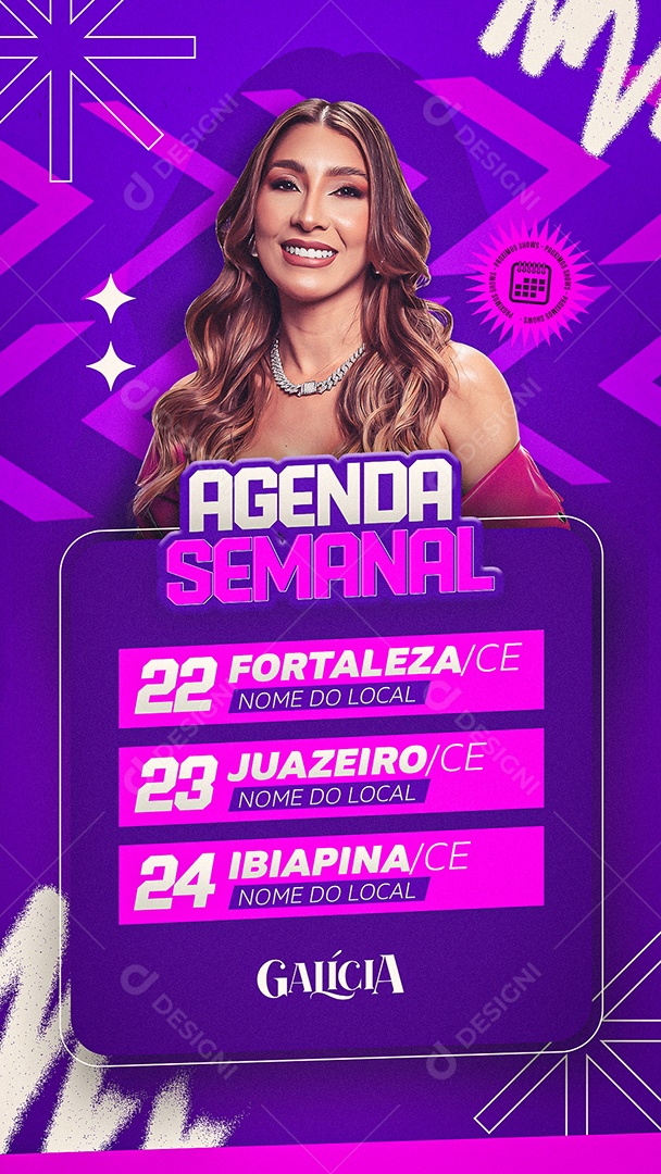 Story Flyer Próximos Show Galícia Agenda Social Media PSD Editável