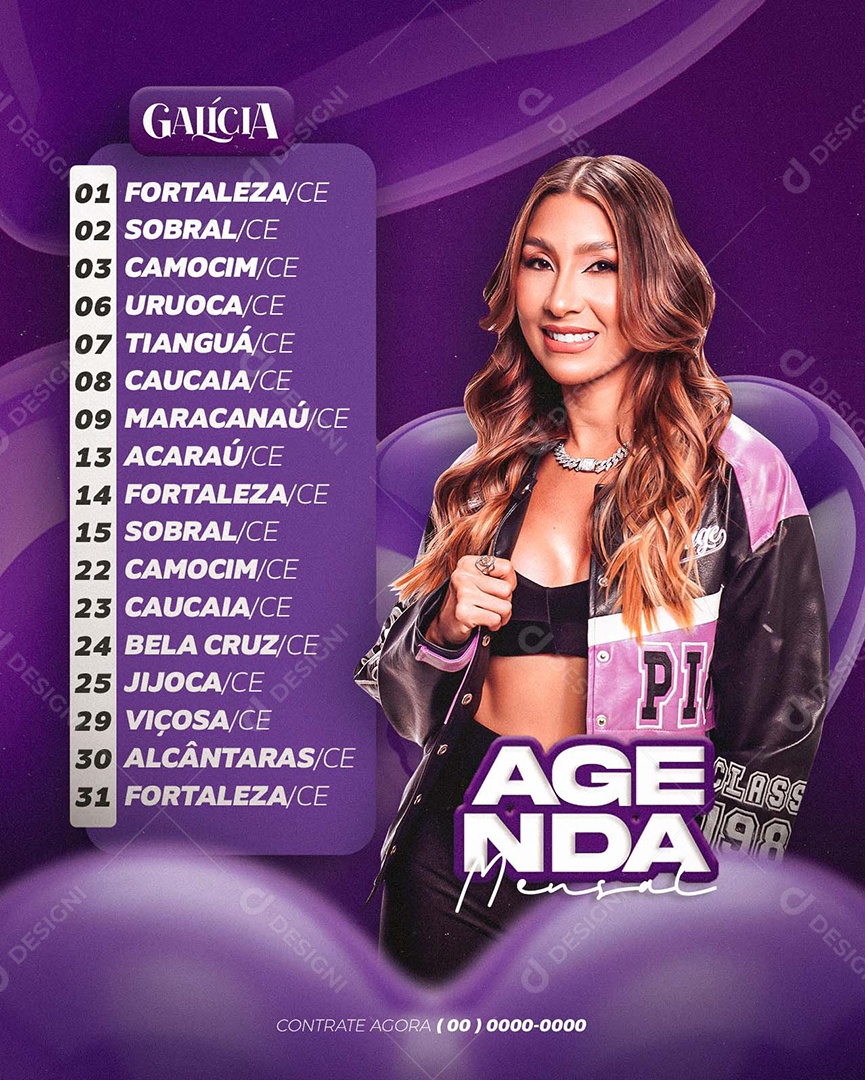 Flyer Próximos Show Galícia Social Media PSD Editável