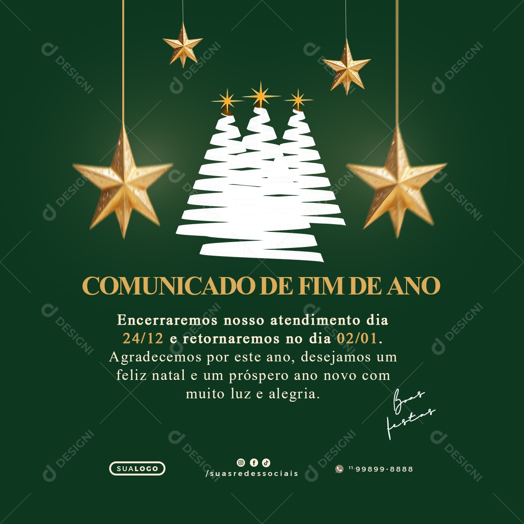 Feliz Natal 25 de Dezembro Social Media PSD Editável