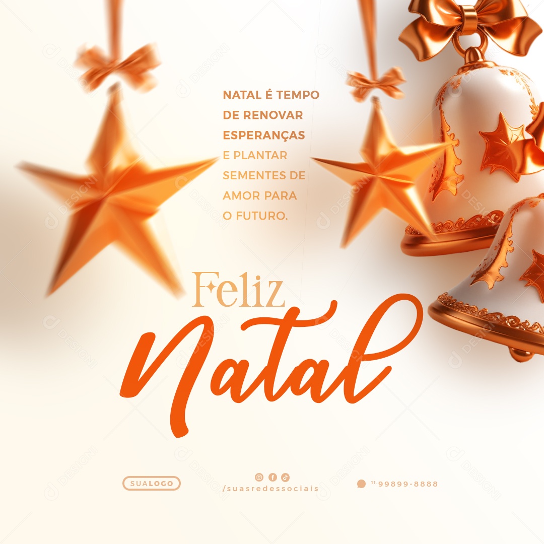 Feliz Natal 25 de Dezembro Social Media PSD Editável