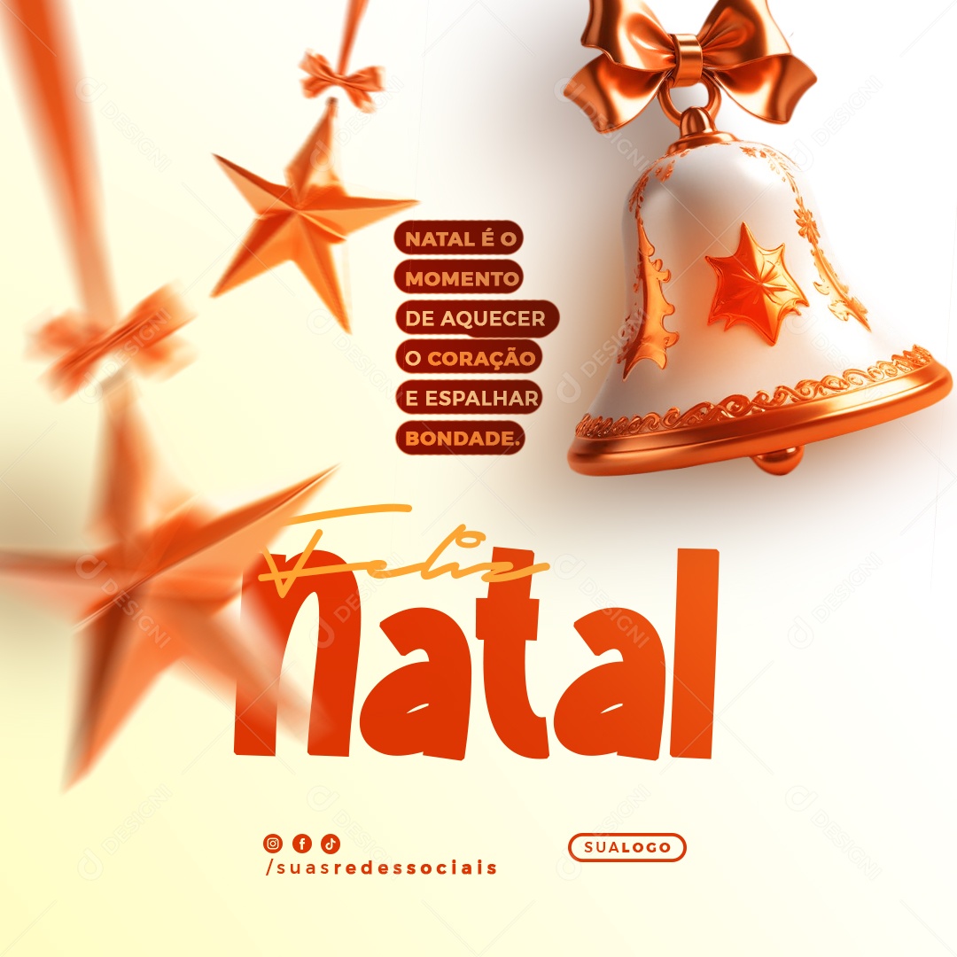 Feliz Natal 25 de Dezembro Social Media PSD Editável