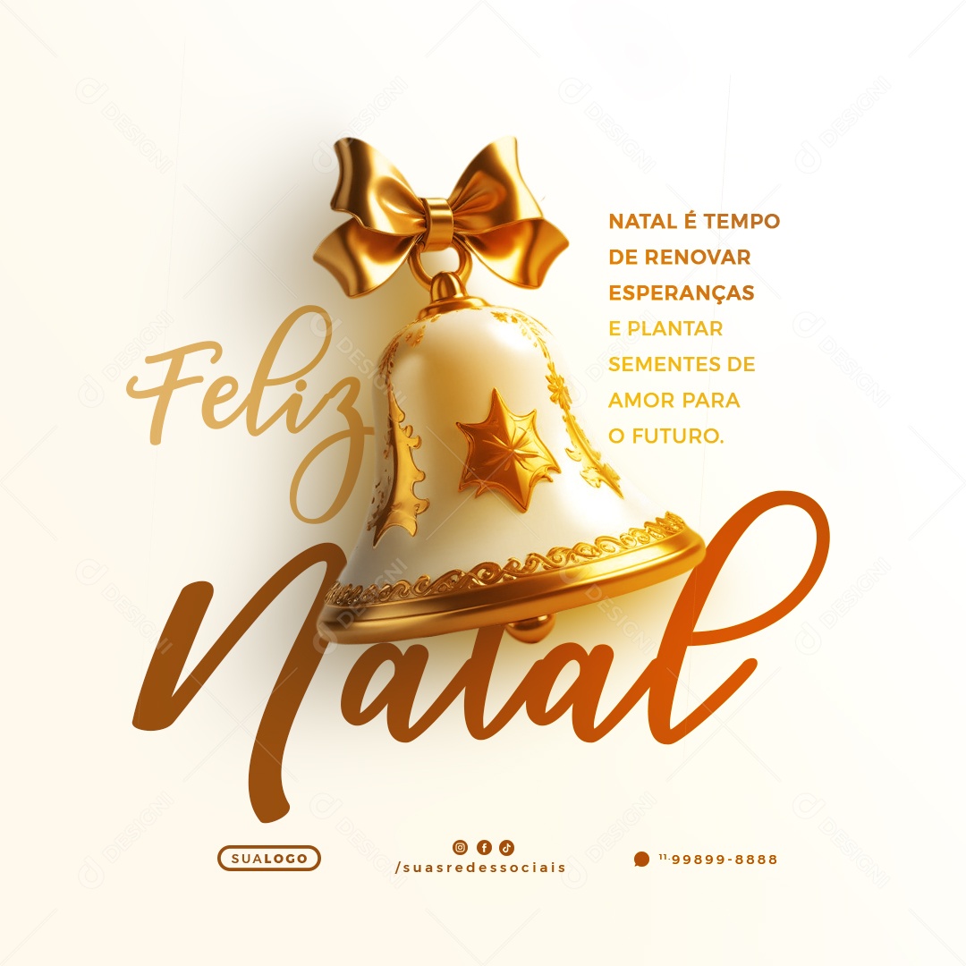 Feliz Natal 25 de Dezembro Social Media PSD Editável