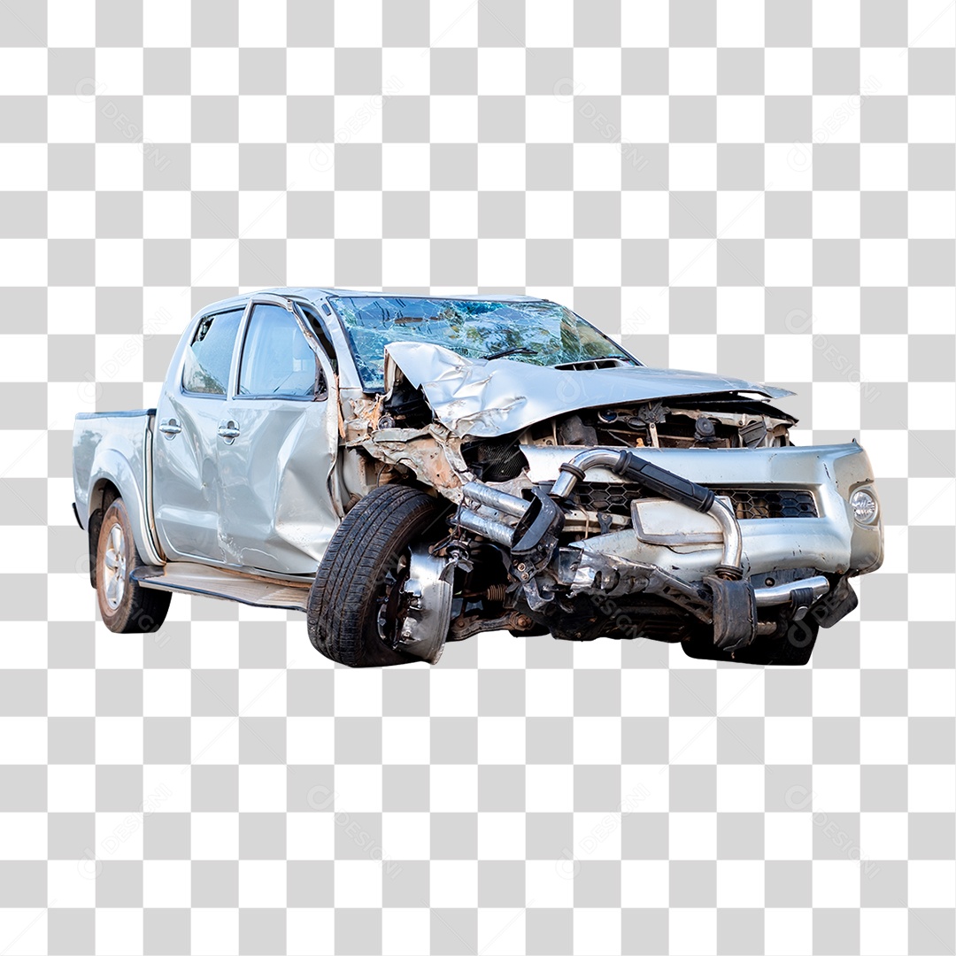 Carro Batido Amassado PNG Transparente