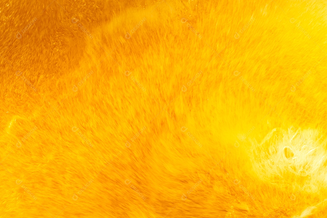 Close up brilhante laranja óleo ou textura de respingos de cerveja e ondas da natureza belas ondas curvas e pequenas bolhas suaves para design gráfico e fundo