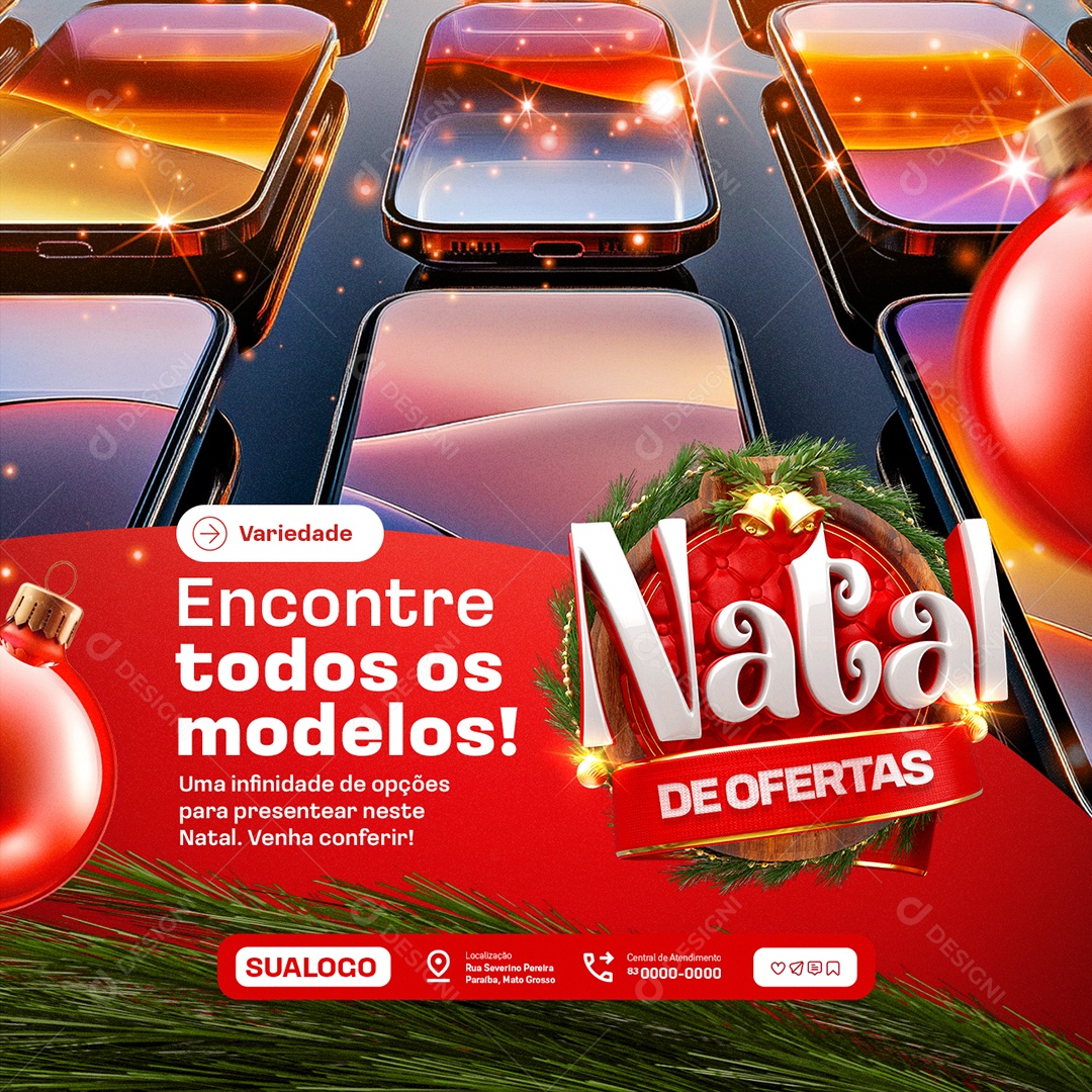 Loja de Celular Natal de Ofertas Variedade Social Media PSD Editável