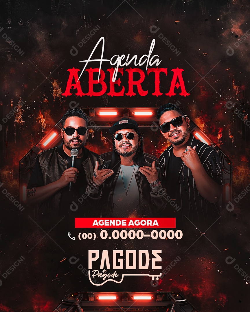 Flyer Agenda Aberta Social Media PSD Editável