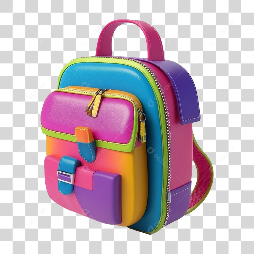 Bolsa Escolar PNG Transparente