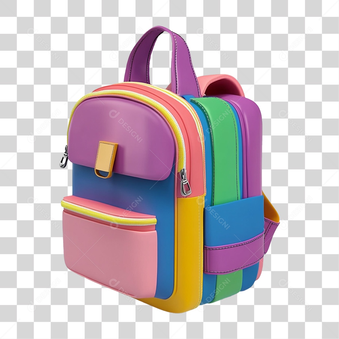 Bolsa Escolar PNG Transparente