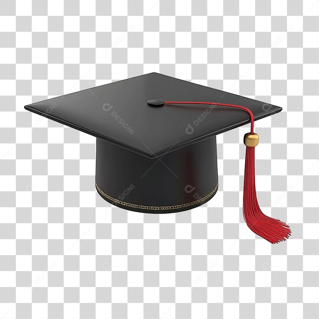 Elemento 3D Chapéu de Formatura PNG Transparente