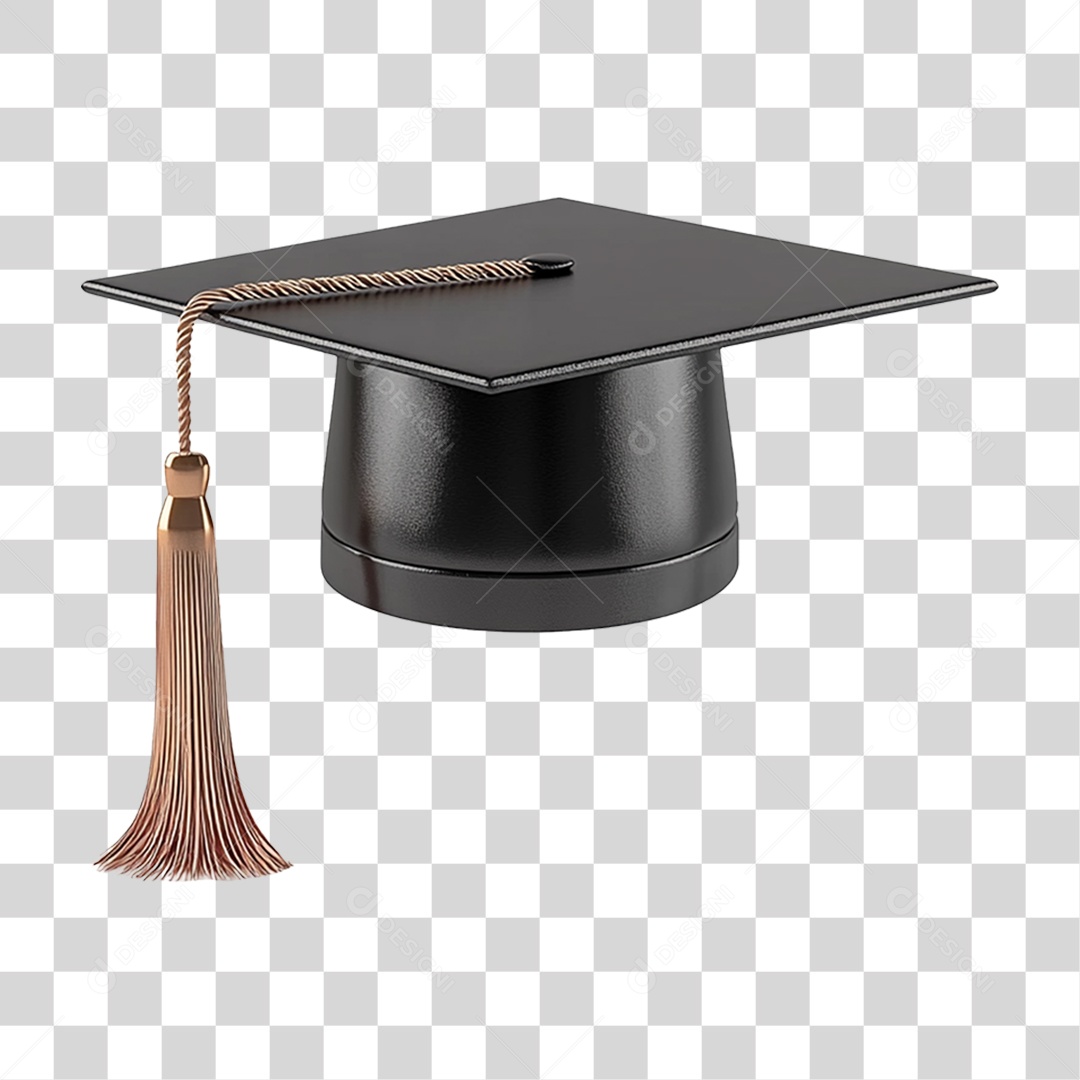 Elemento 3D Chapéu de Formatura PNG Transparente