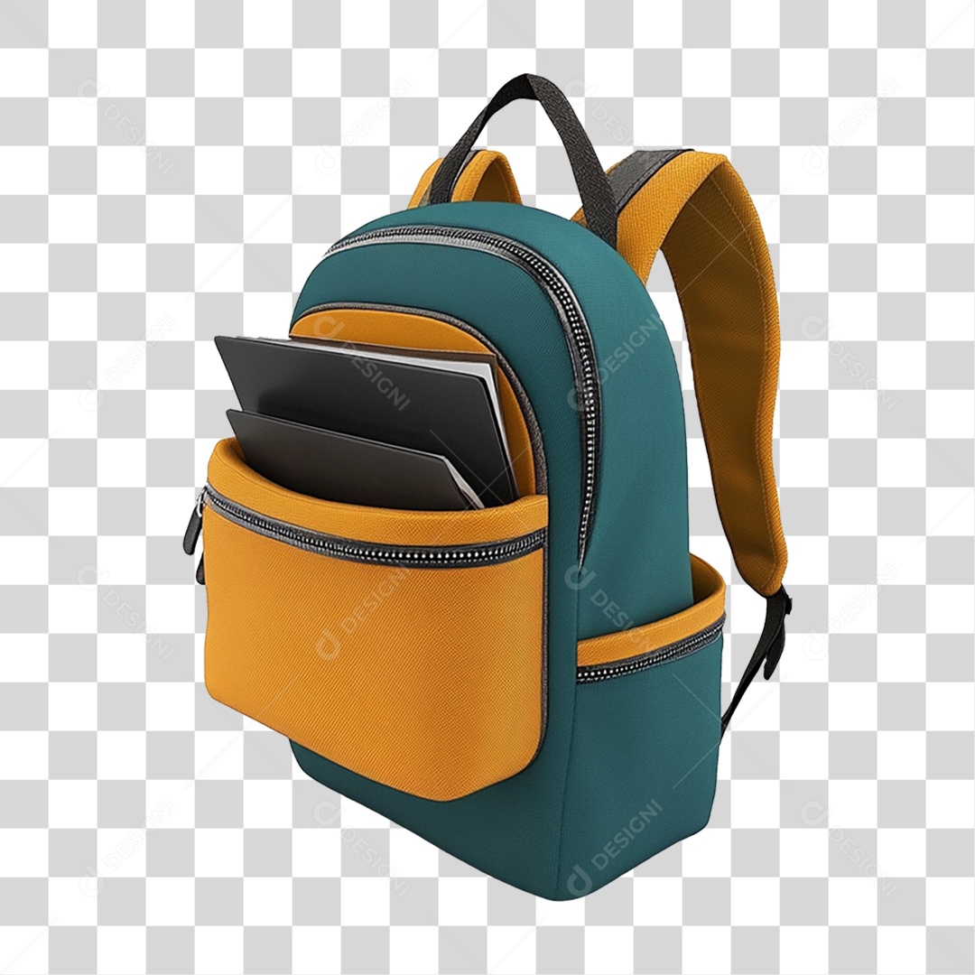 Bolsa Escolar PNG Transparente
