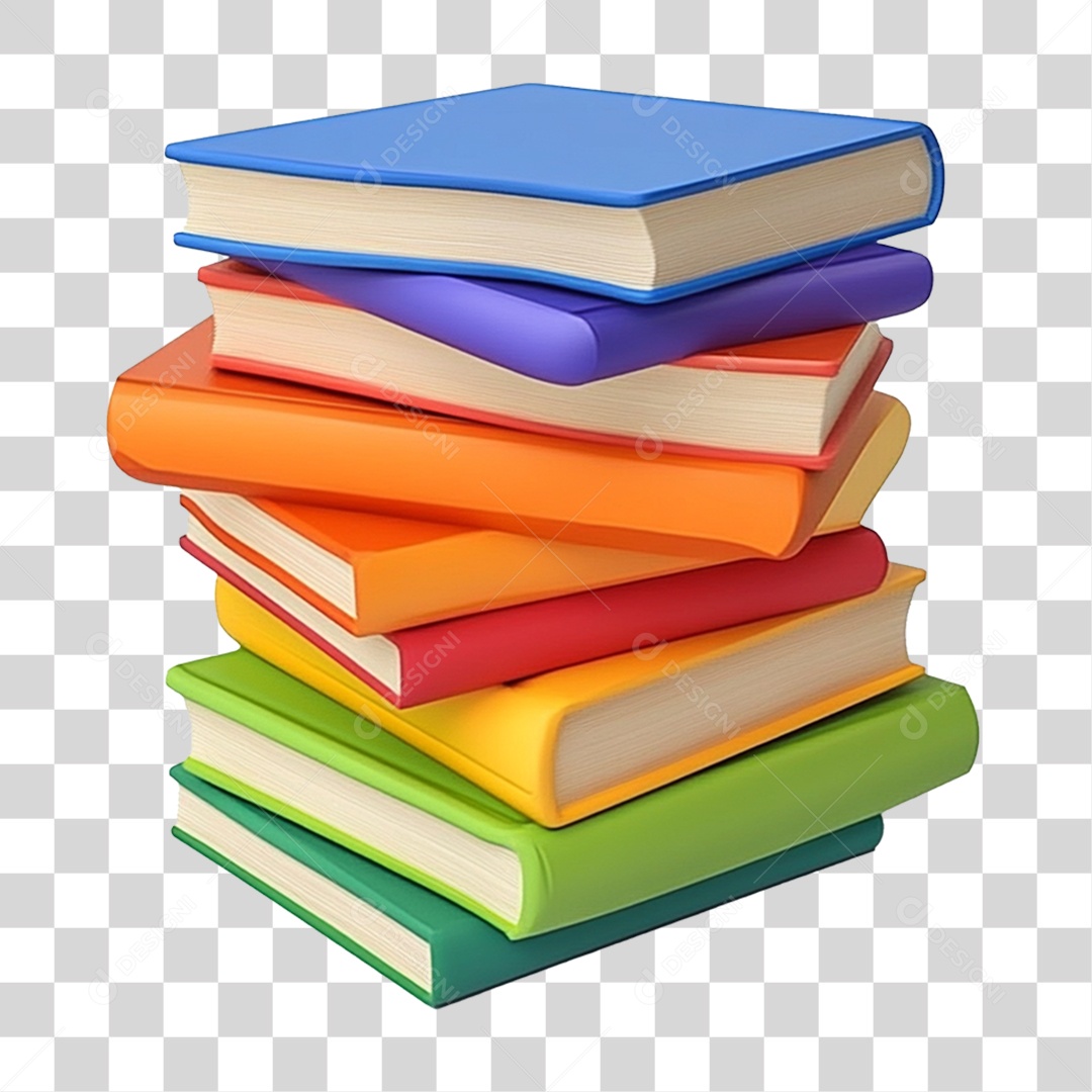 Pilha de Livros PNG Transparente