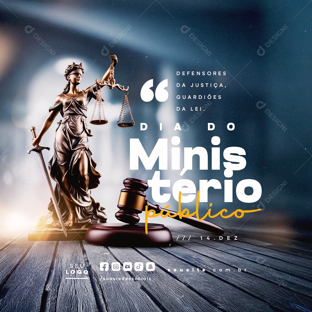 Dia do Ministério Público 14 de Dezembro Social Media PSD Editável
