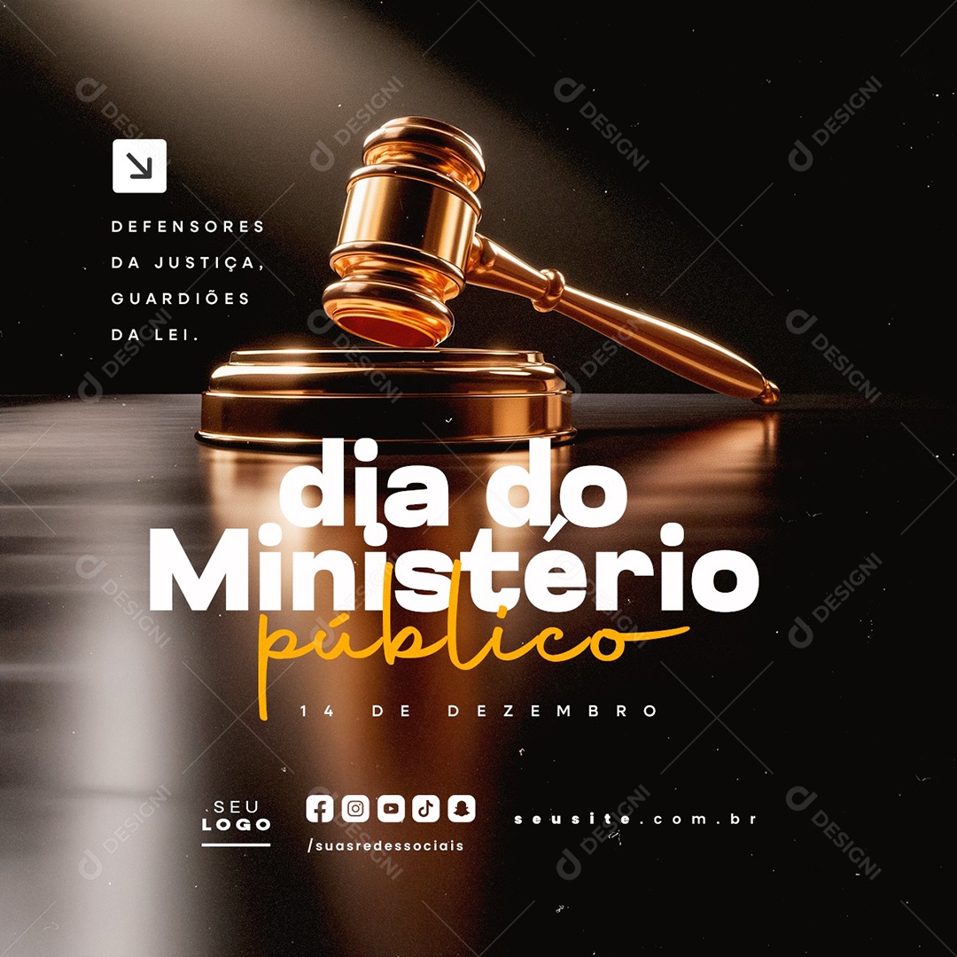 Dia do Ministério Público 14 de Dezembro Social Media PSD Editável