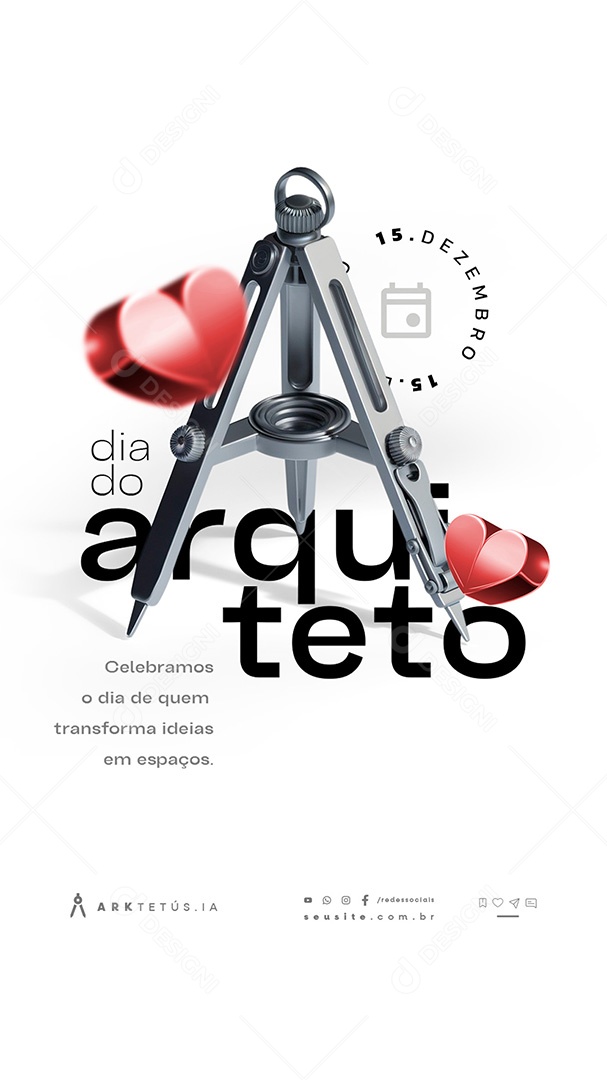 Story Dia do Arquiteto 15 de Dezembro Celebramos o Dia de Quem Transforma Social Media PSD Editável